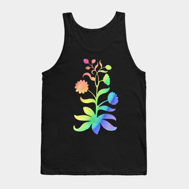 Rainbow flower Tank Top by Geomhectic